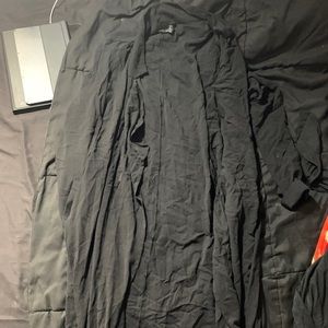 Plus sized black business cardigan or blazer